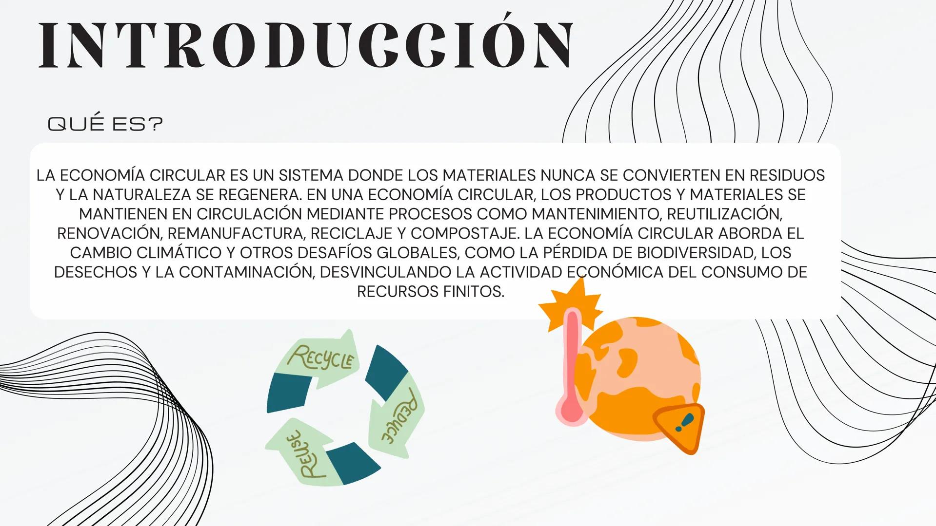 # EXPLORANDO
# LA ECONOMÍA
# CIRCULAR # ÍNDICE
01 ¿EN QUÉ SE DIFERENCIA DE LA ECONOMÍA LINEAL
TRADICIONAL?
02 EJEMPLOS
03 CASO DE ESTUD