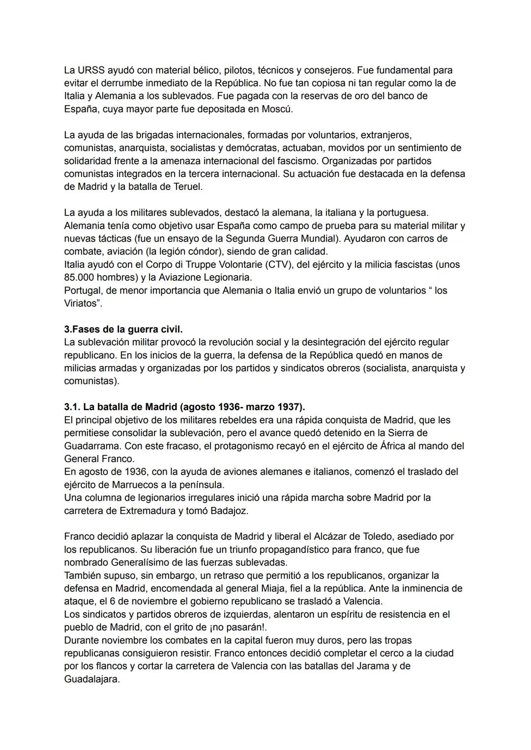 La sublevación militar y la guerra civil. Dimensión internacional del conflicto.
Evolución de las dos zonas y consecuencias de la guerra.
Í
