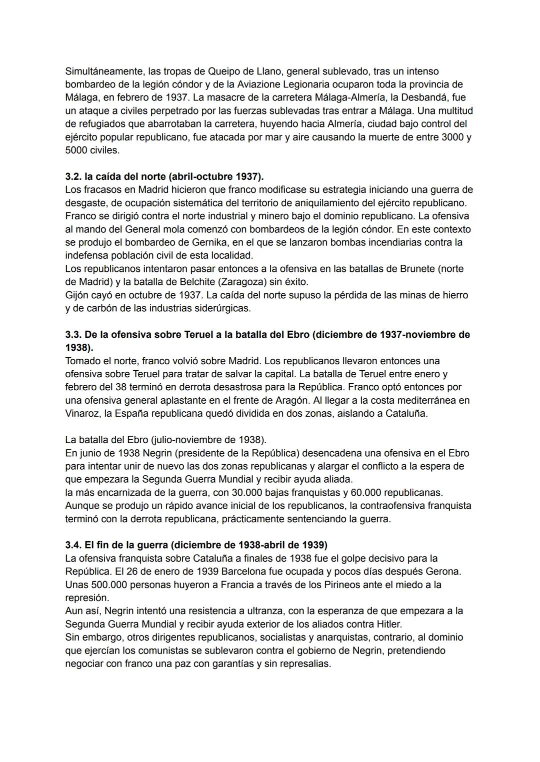 La sublevación militar y la guerra civil. Dimensión internacional del conflicto.
Evolución de las dos zonas y consecuencias de la guerra.
Í