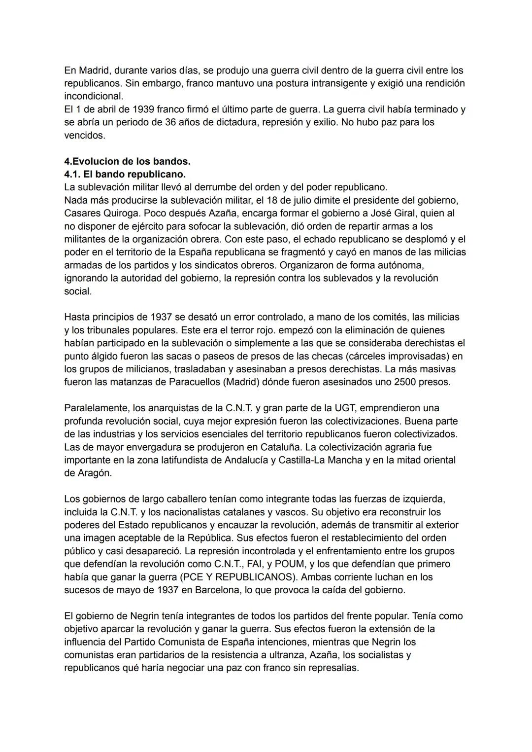 La sublevación militar y la guerra civil. Dimensión internacional del conflicto.
Evolución de las dos zonas y consecuencias de la guerra.
Í