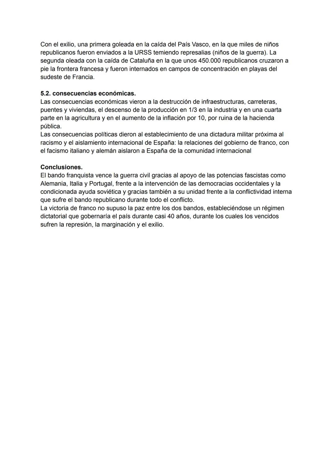 La sublevación militar y la guerra civil. Dimensión internacional del conflicto.
Evolución de las dos zonas y consecuencias de la guerra.
Í