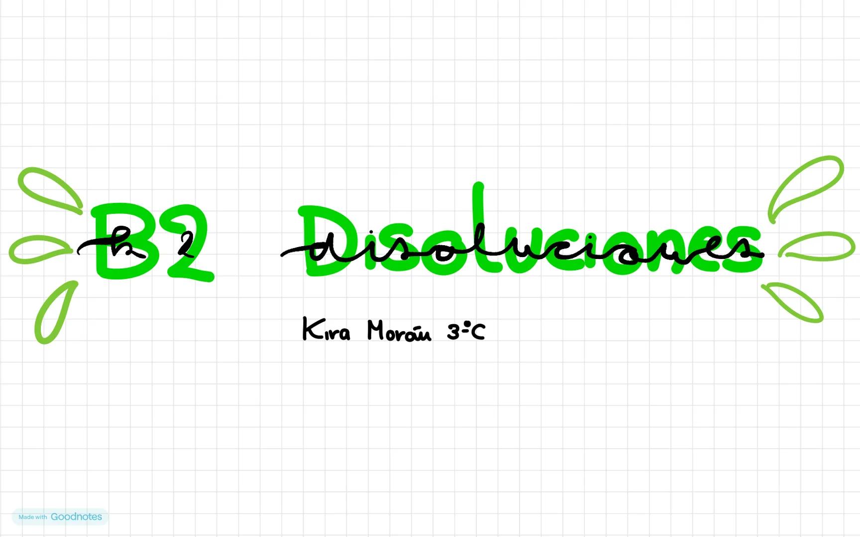 # B2 Disoluciones
Kira Morán 3°C Indice :
1 Conceptos sobre
disoluciones
3- Concentración de una disolución
31 Ecuaciones para calculo d