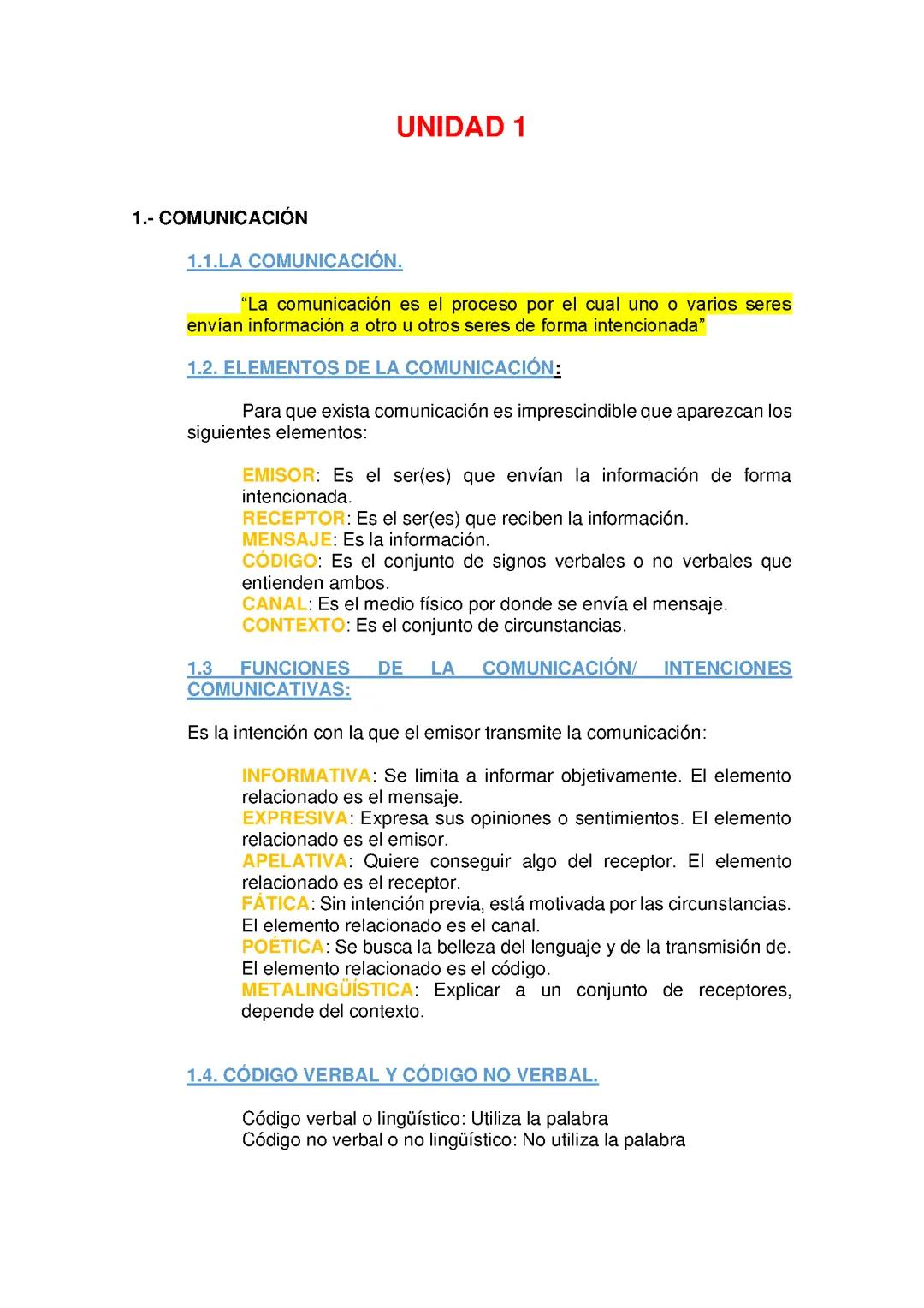 Temas lengua Española Unidades 1-6 SEK atlántico 1ºESO