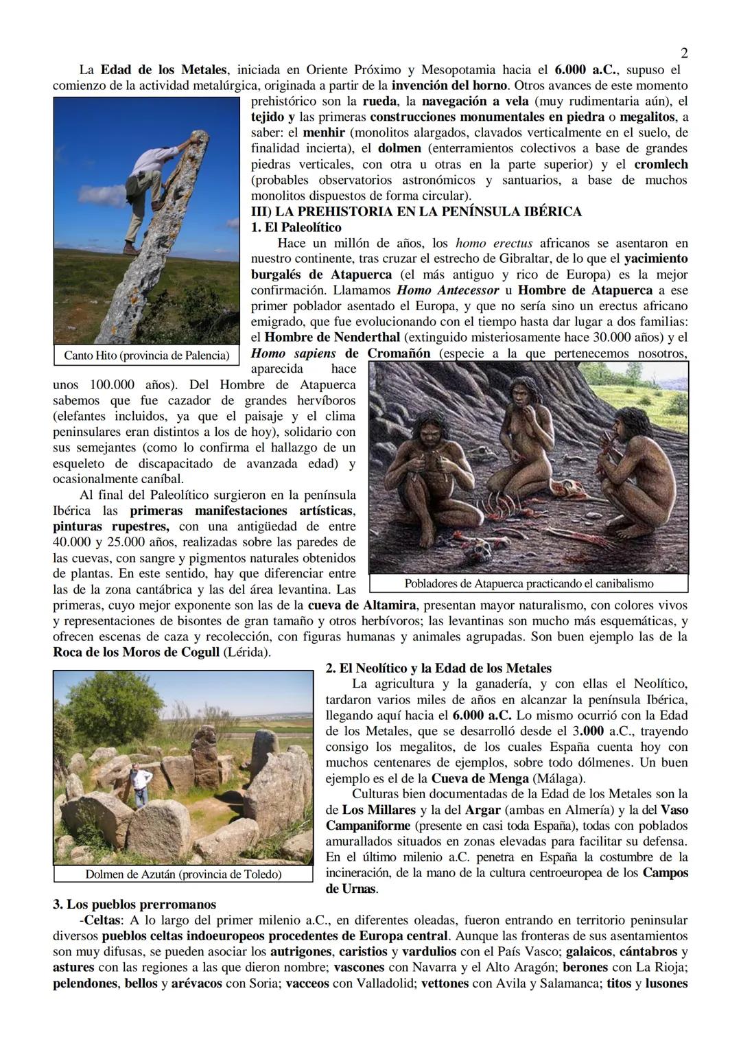 # TEMA 1. PREHISTORIA Y EDAD ANTIGUA EN LA PENÍNSULA IBÉRICA
I) INTRODUCCIÓN: EL ORIGEN DEL HOMBRE Y SU LLEGADA A EUROPA
El primer ser inte