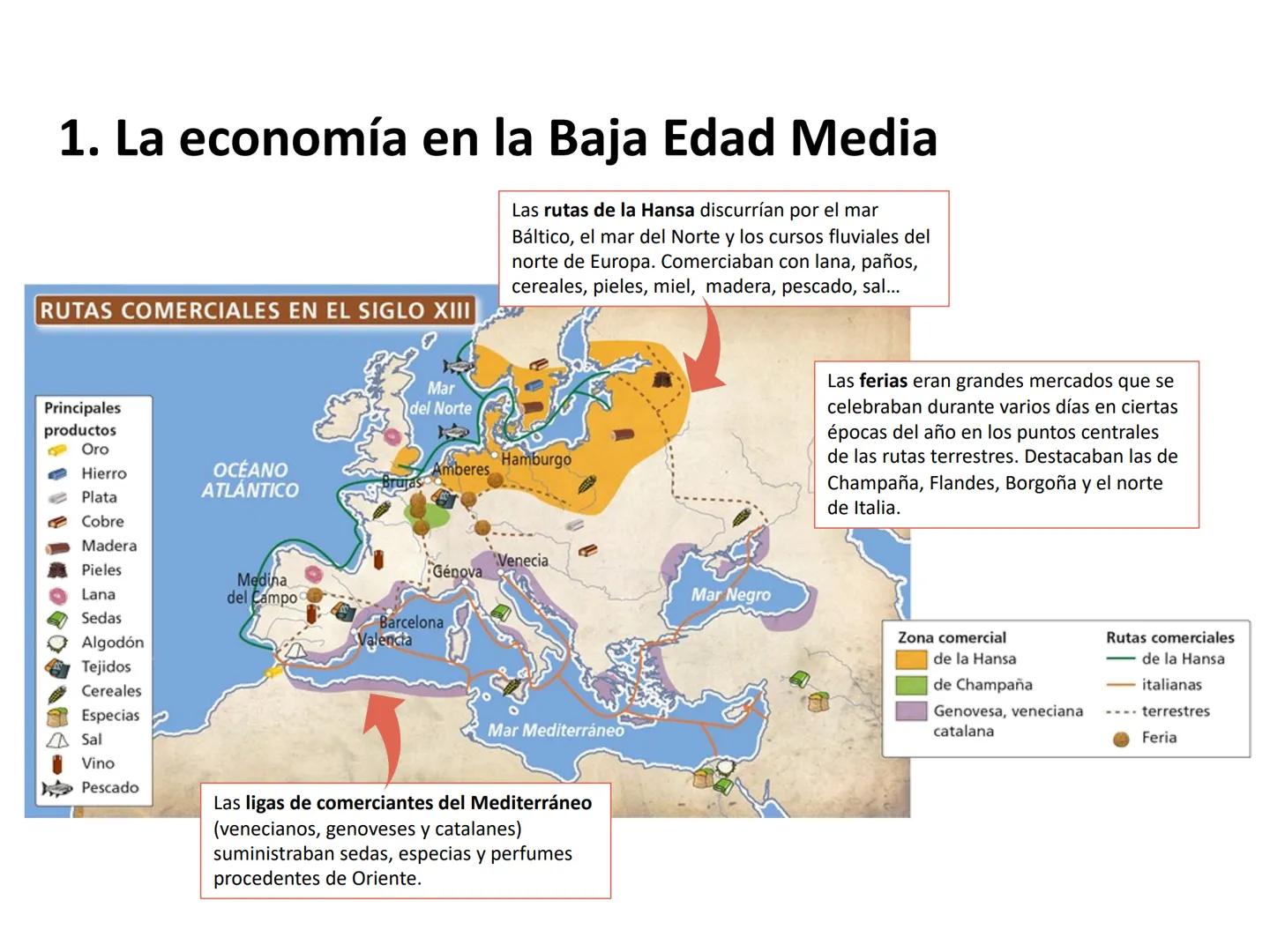 El renacer de las ciudades
La economía en la Baja Edad Media
Cambios en la sociedad bajomedieval
Los cambios políticos
La crisis de la Baja