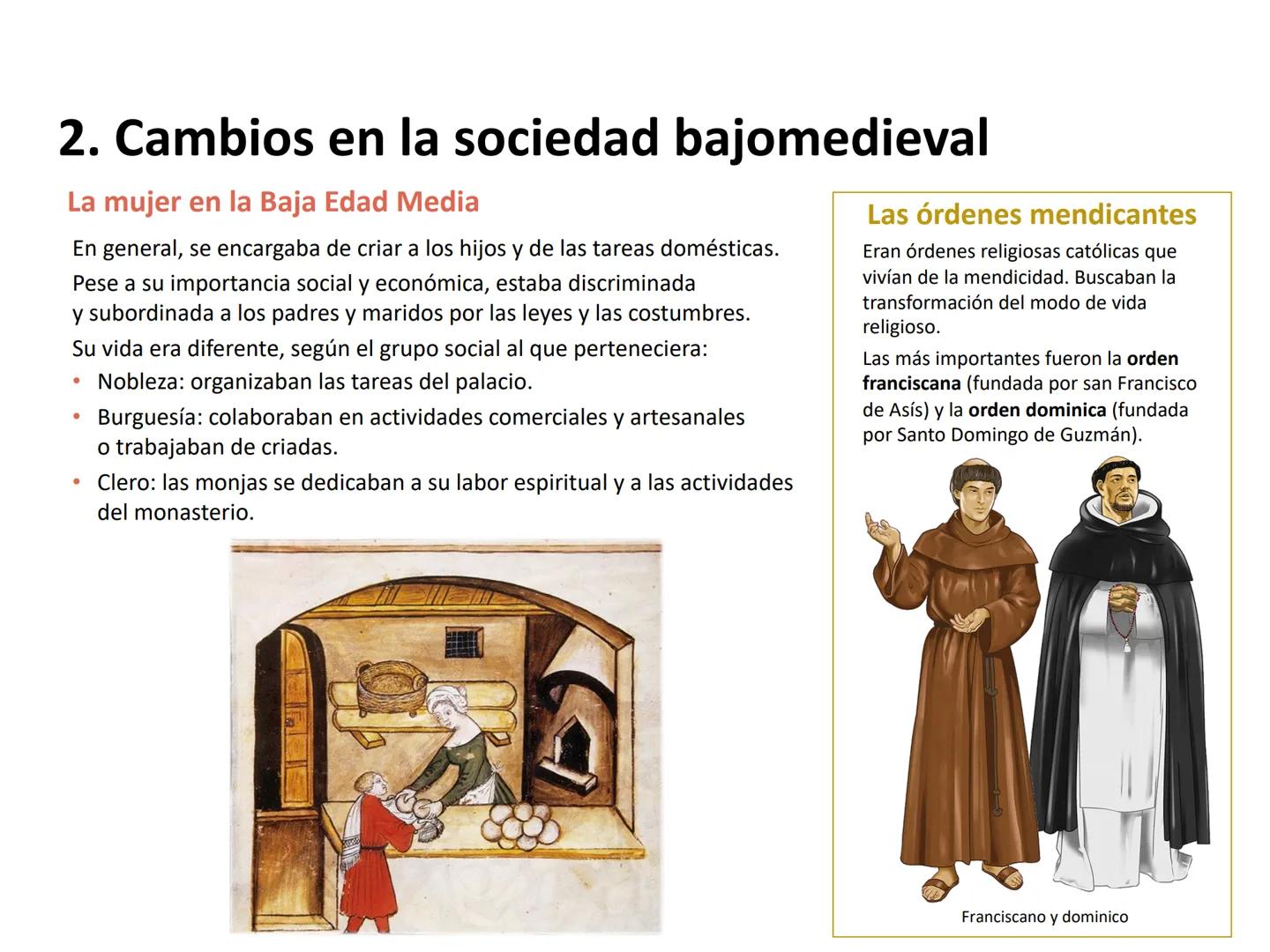 El renacer de las ciudades
La economía en la Baja Edad Media
Cambios en la sociedad bajomedieval
Los cambios políticos
La crisis de la Baja