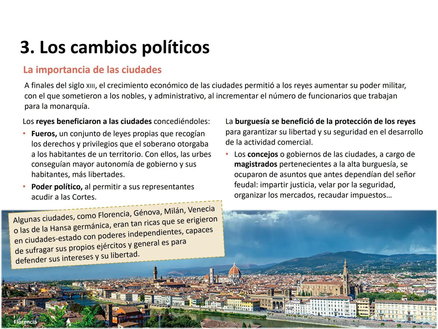 El renacer de las ciudades
La economía en la Baja Edad Media
Cambios en la sociedad bajomedieval
Los cambios políticos
La crisis de la Baja