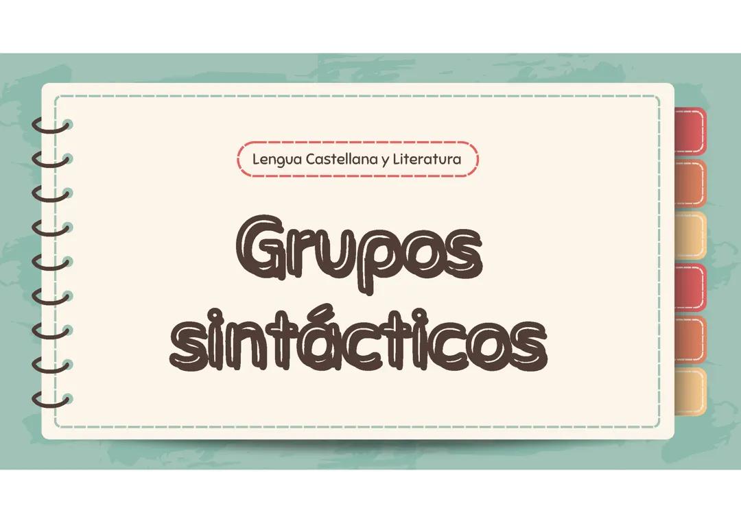 Grupos sintáctico