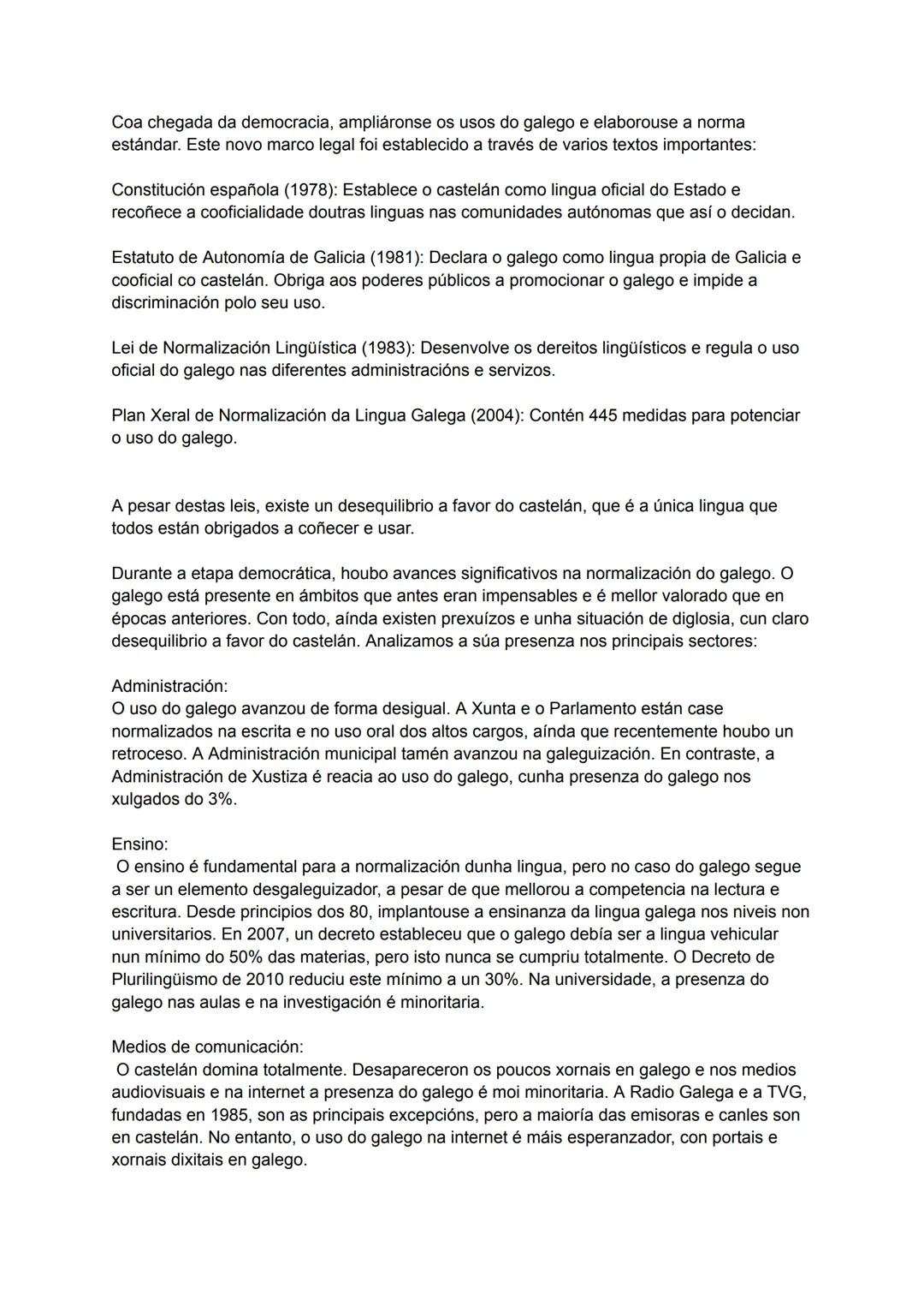# TEMA 1: ESTEREOTIPOS E PREXUÍZOS LINGÜÍSTICOS: A SÚA REPERCUSIÓN NOS
USOS
En Galicia, desde finais da Idade Media, hai unha situación de