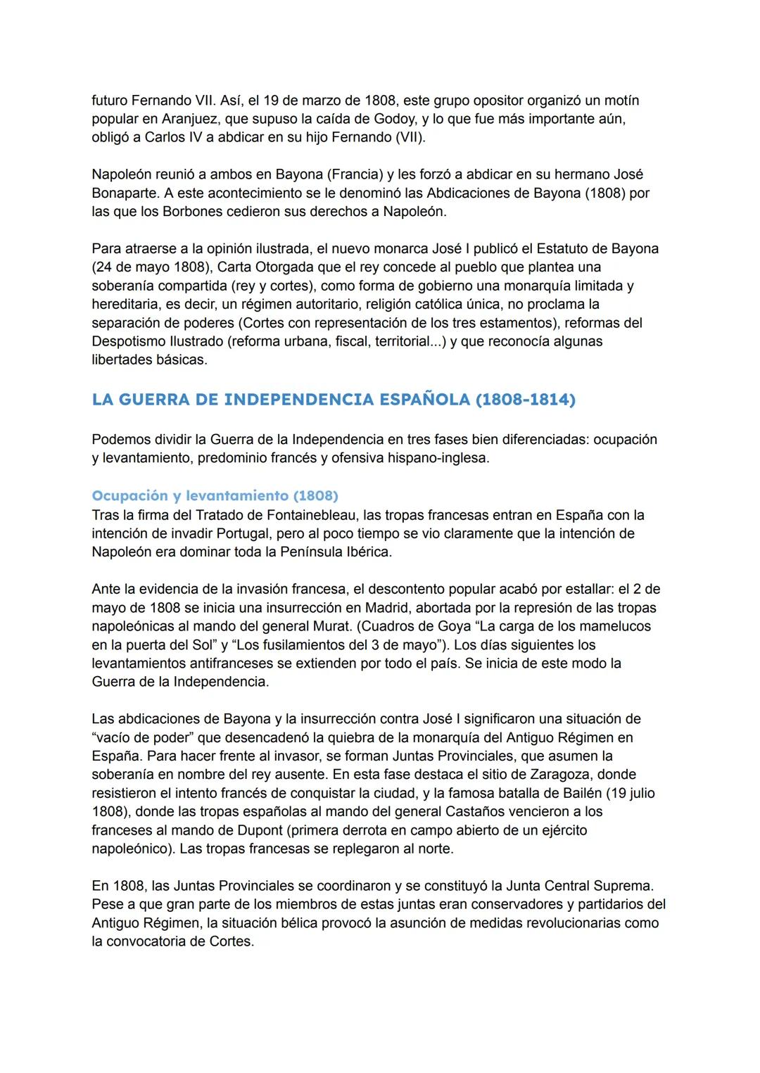 # TEMA 1: LA CRISIS DEL ANTIGUO RÉGIMEN (1788-1833)
LA GUERRA DE INDEPENDENCIA Y LOS COMIENZOS DE LA
REVOLUCIÓN LIBERAL. LA CONSTITUCIÓN DE