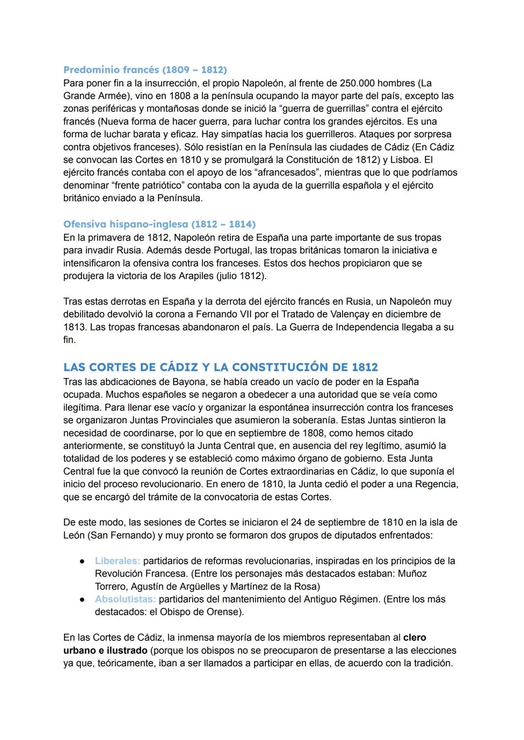 # TEMA 1: LA CRISIS DEL ANTIGUO RÉGIMEN (1788-1833)
LA GUERRA DE INDEPENDENCIA Y LOS COMIENZOS DE LA
REVOLUCIÓN LIBERAL. LA CONSTITUCIÓN DE