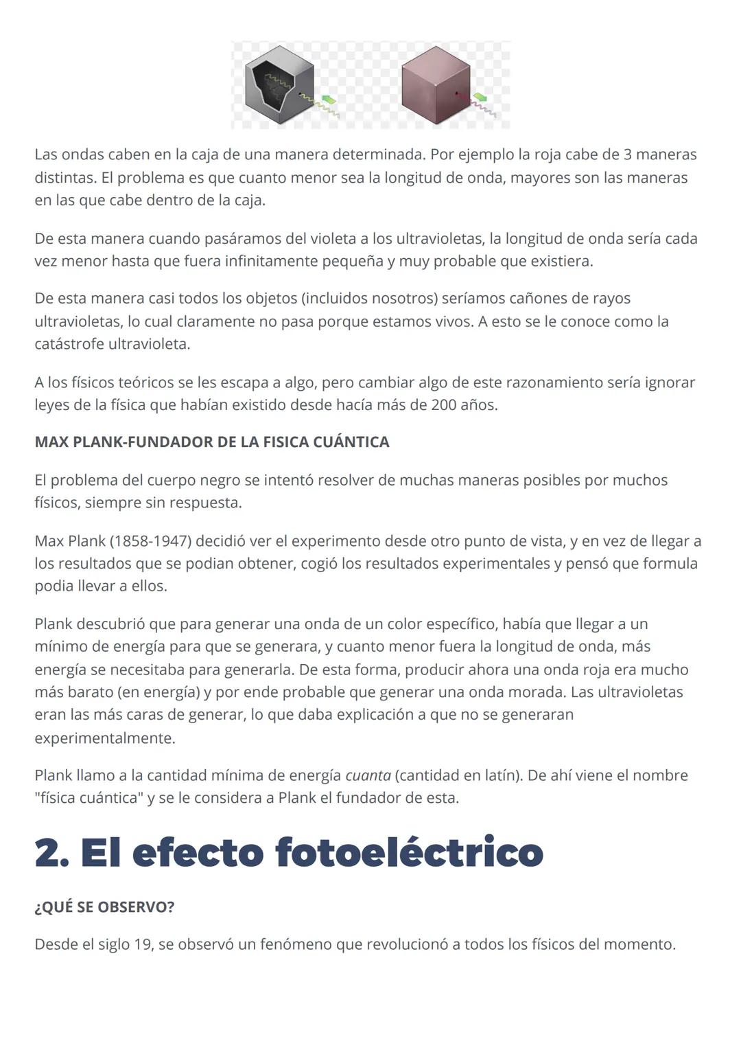 # EL EFECTO
# FOTOELÉCTRICO
1. Los cuantos de energía.
El problema del cuerpo negro
INTRO
Toda la materia en el universo emite luz, ya s