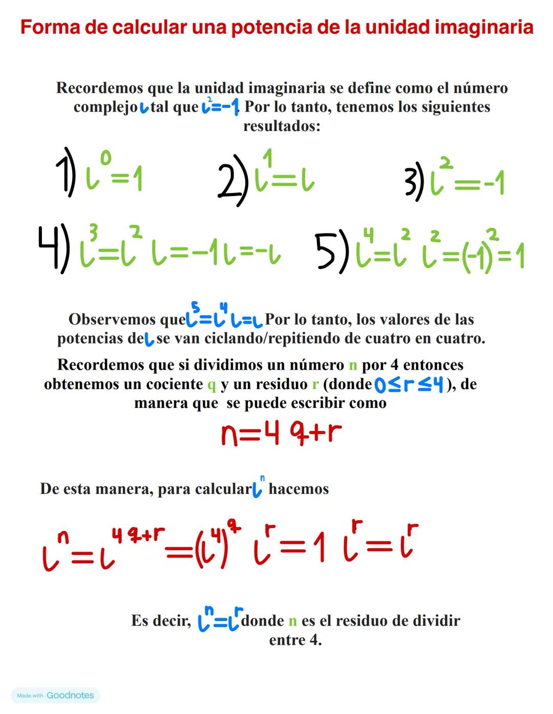 Números
Complejos
Made with Goodnotes Números complejos
Se entiende por números complejos a la combinación
de números reales e imaginarios.