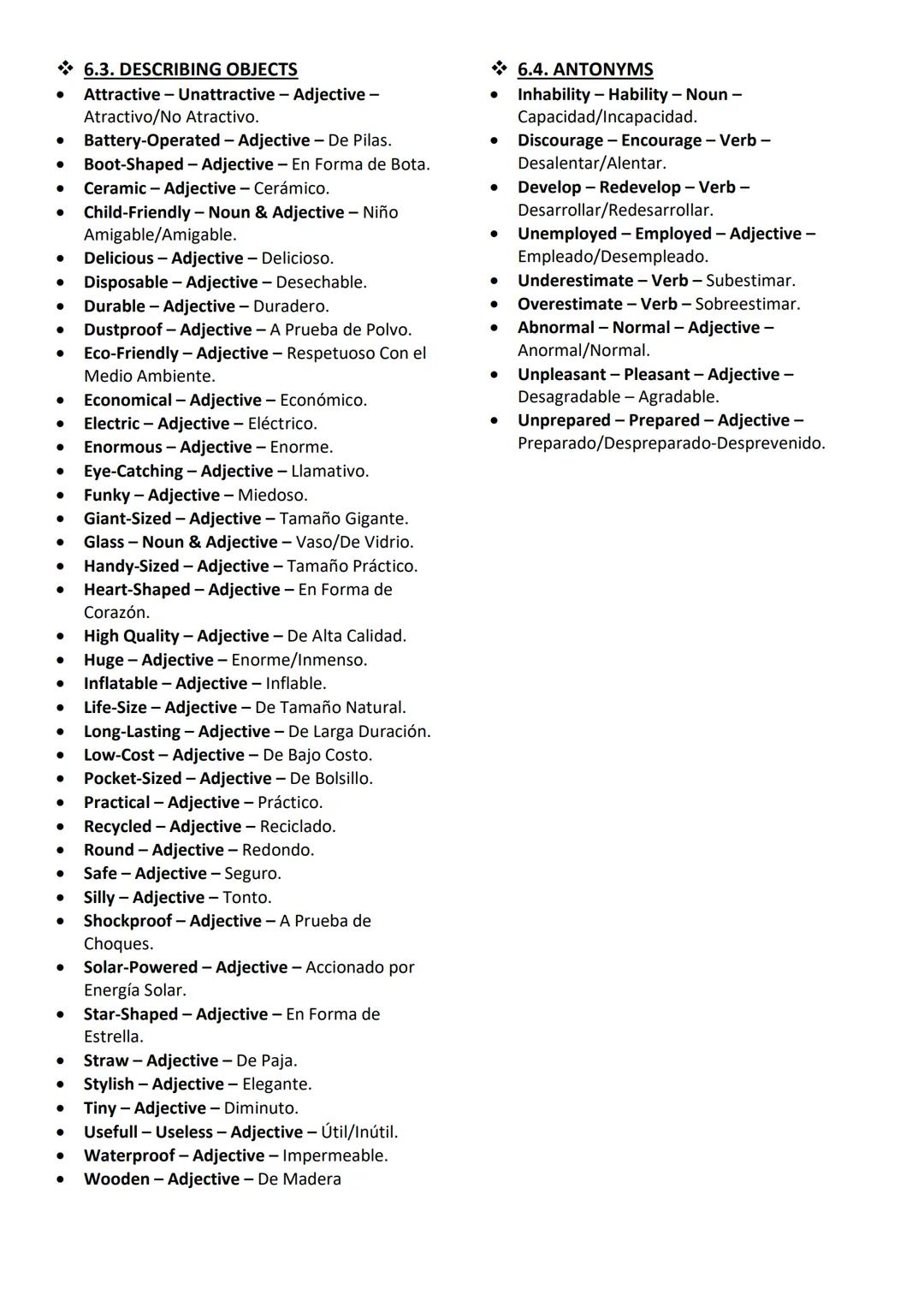•
•
Do Aerobics/Athletics - Verb - Hacer
INGLÉS-VOCABULARY
--1. VOCABULARY - UNIT 1
1.1. GET, GO, MAKE, DO, PLAY
Do a Course - Verb - Hacer