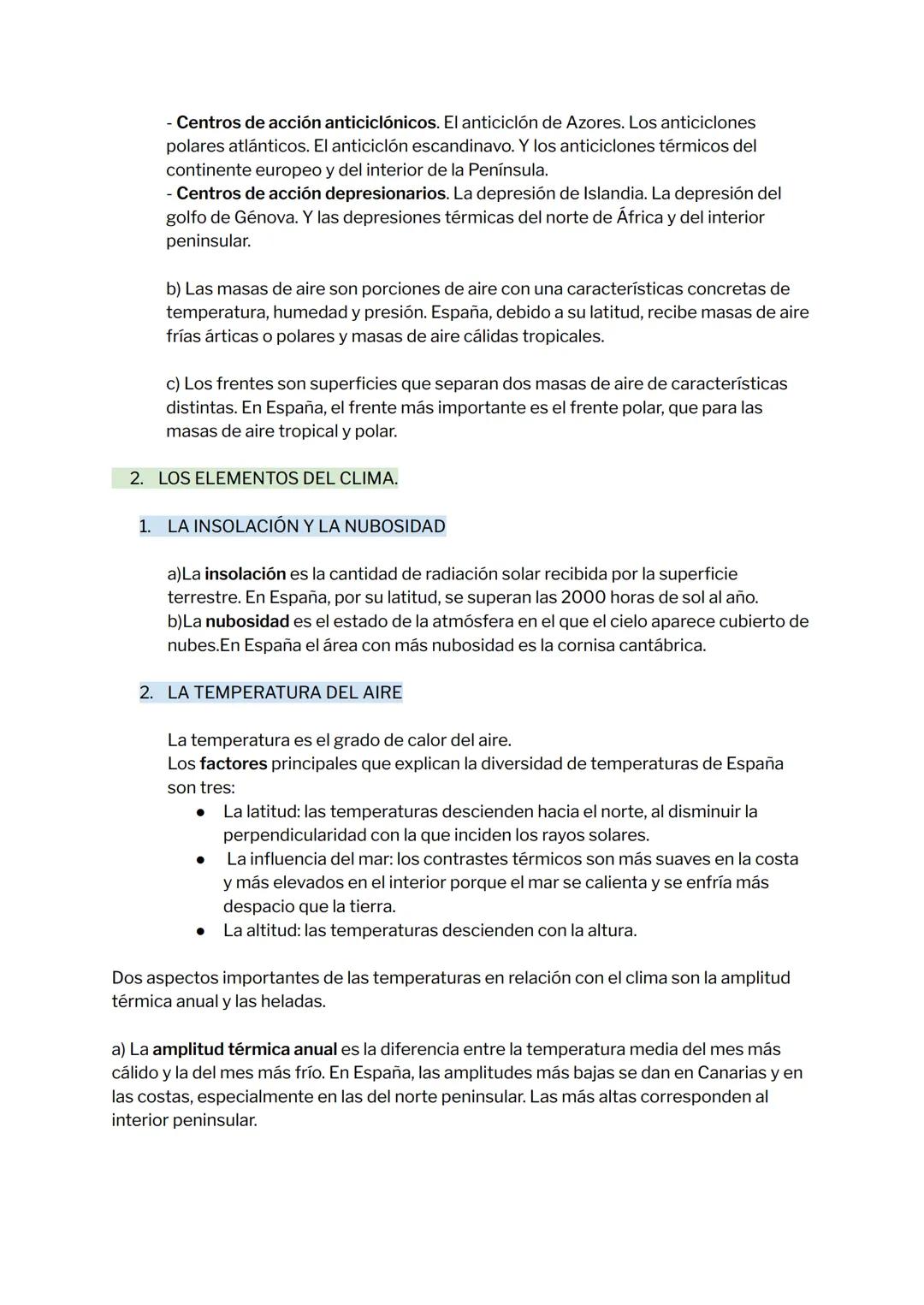 TEMA 3 EL CLIMA
1. LOS FACTORES DEL CLIMA.
1. EL TIEMPO ATMOSFÉRICO Y EL CLIMA
El estado de la atmósfera y sus variaciones son los responsab