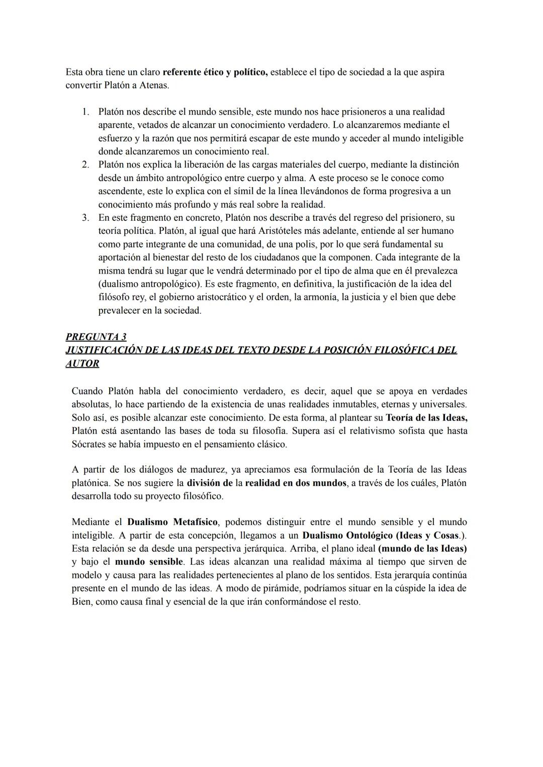 # PREGUNTA 1
CONTEXTO HISTÓRICO, CULTURAL Y FILOSÓFICO
Platón, desarrolló su pensamiento filosófico en Atenas al final del siglo V a.C. y a