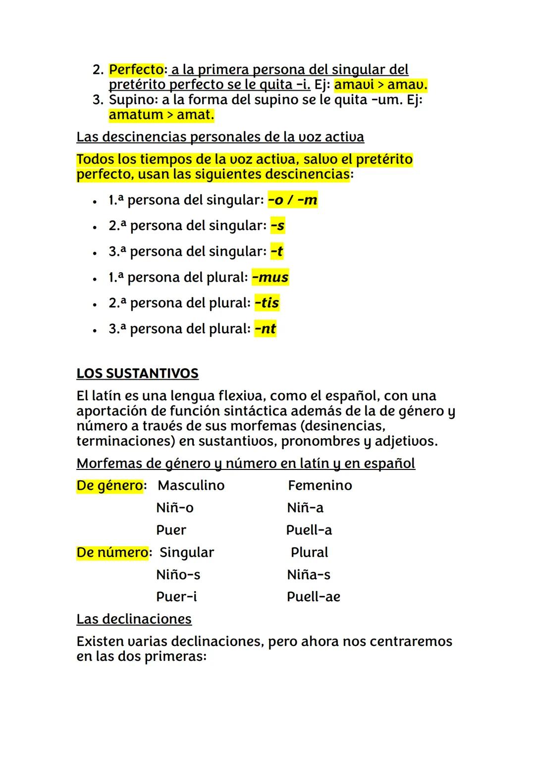 # APUNTES LATÍN 4ºESO 2º EVALUACIÓN
# LOS VERBOS
En latín hay cinco conjugaciones:
Para saber a qué conjugación pertenece un verbo hay qu