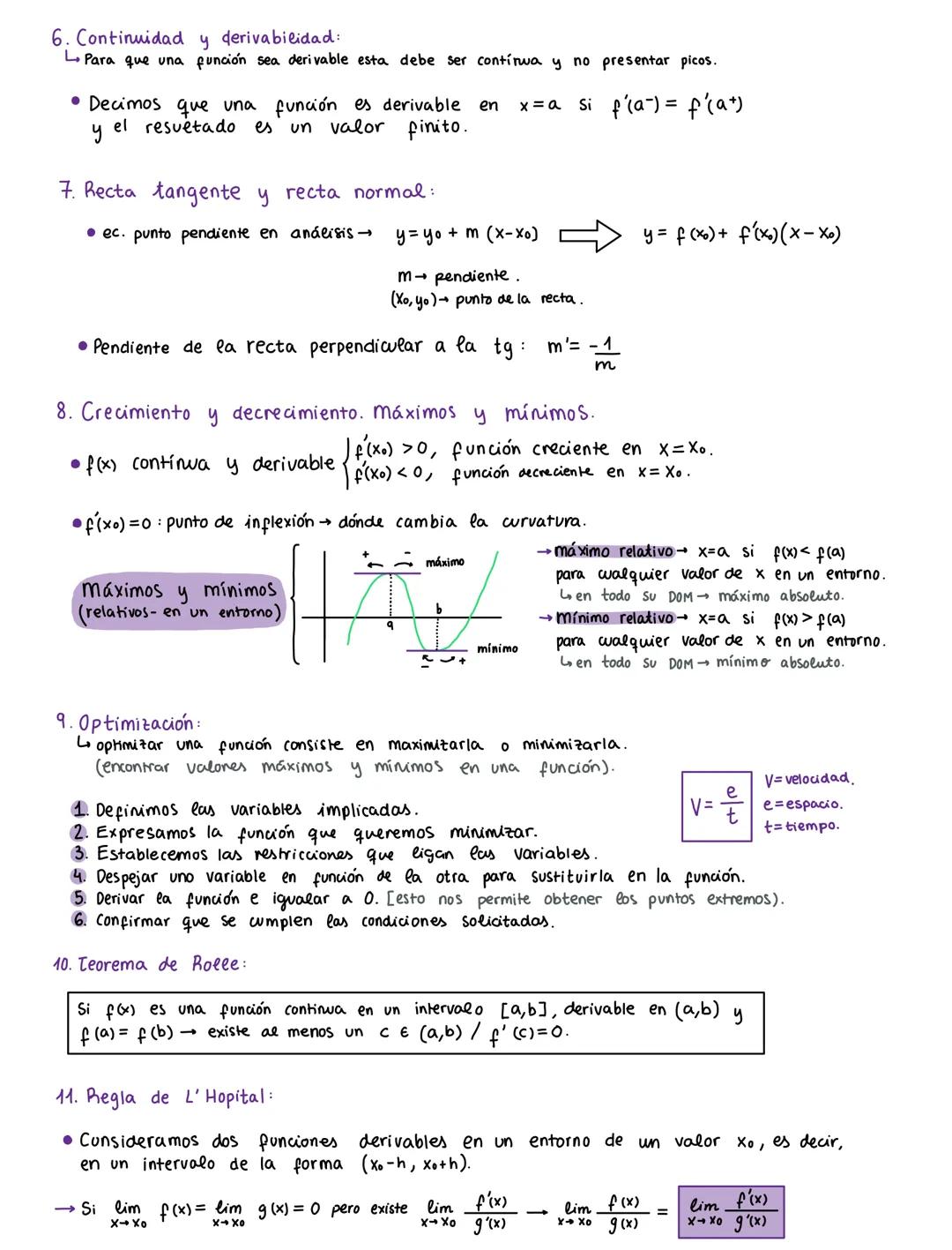 DERIVADAS ¥ REPRESENTACIÓN
1.Función derivada:
f'(x)
= lim f(x+h) - f (x)
h→ O
h
DEFINICIÓN: Una derivada es la pendiente
de la recta tangen