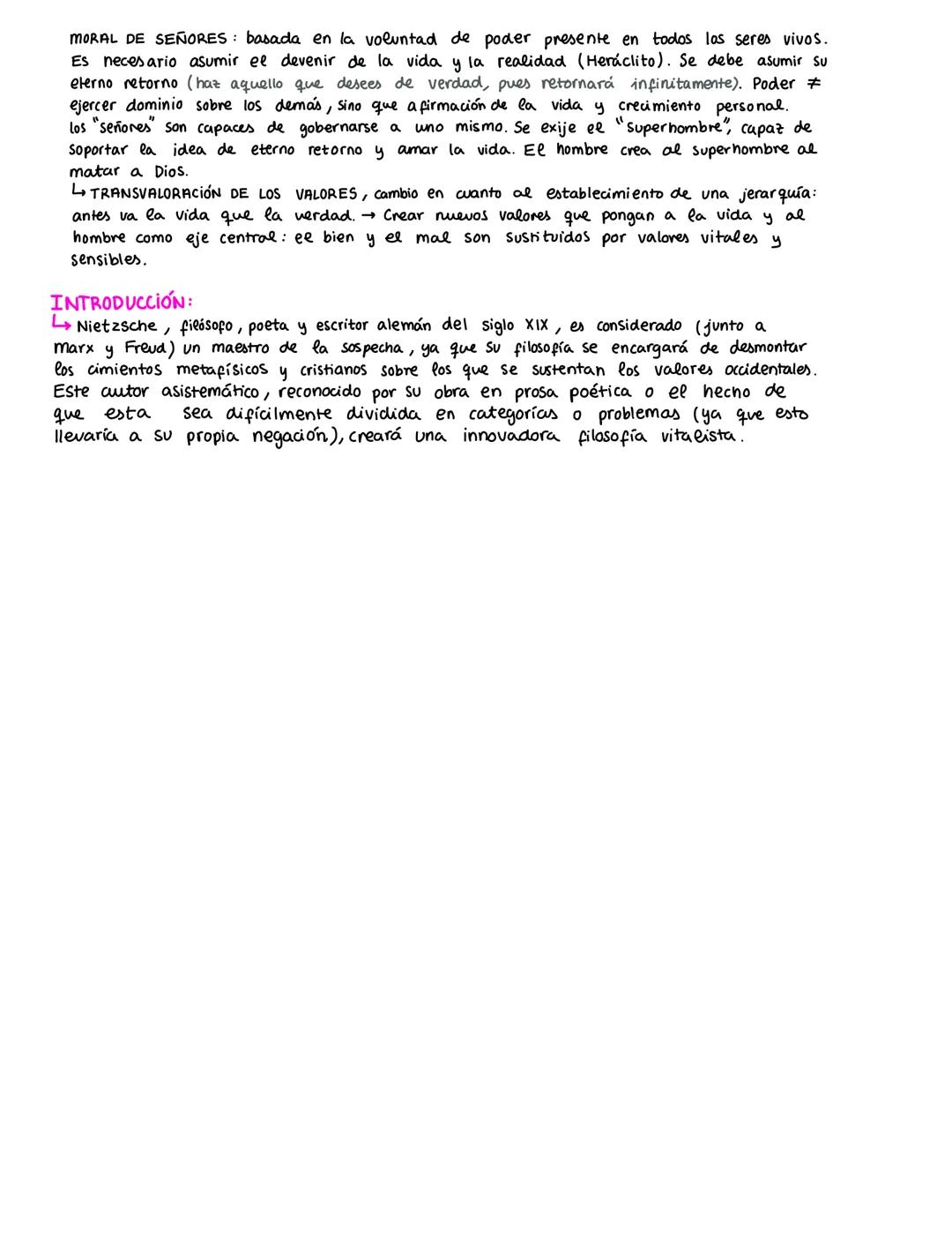 # NIETZSCHE
1. Líneas fundamentales de su pensamiento
Argumenta que encerramos la vida en categorías que no se ajustan plenamente a la rea