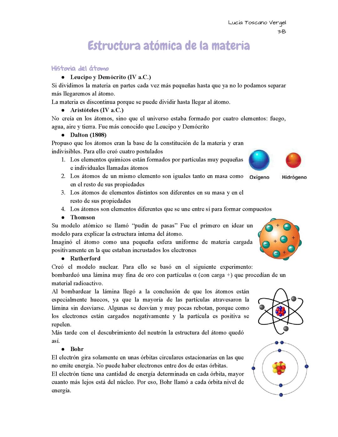 La estructura atómica