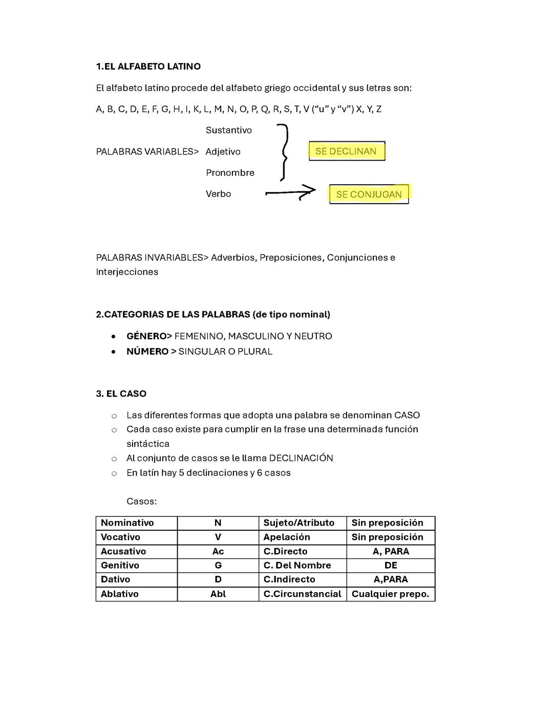 LATÍN I