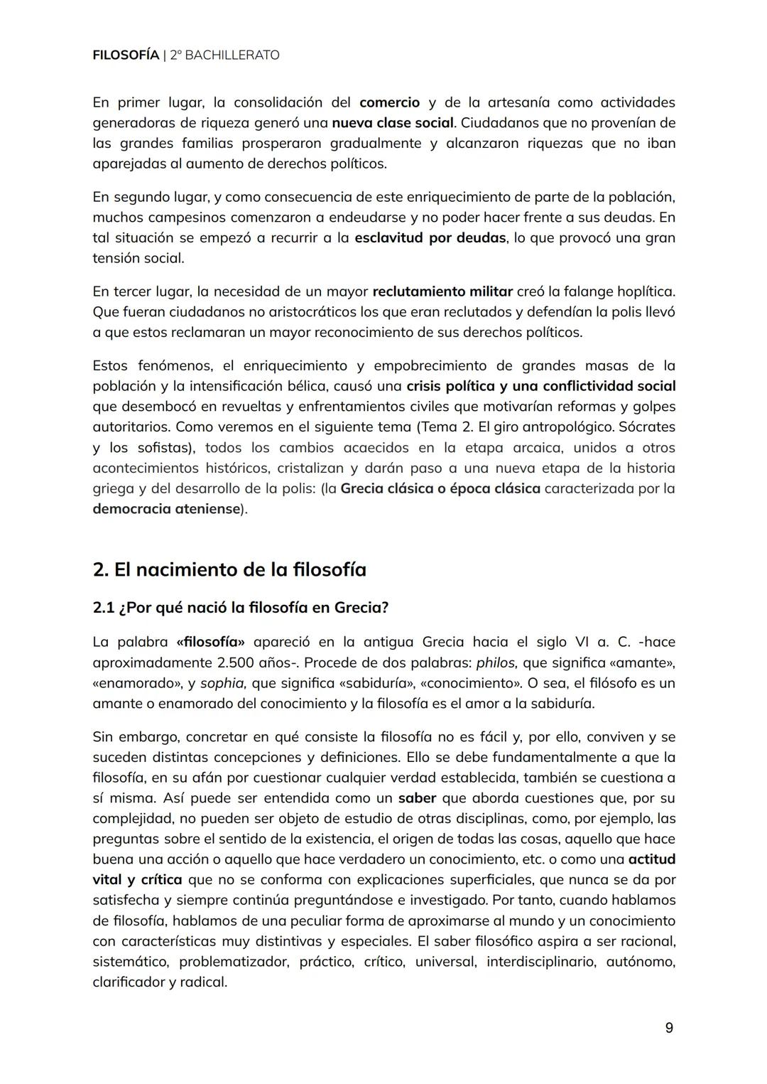 FILOSOFÍA | 2° BACHILLERATO
TEMA 1
Del mito al logos.
El origen de la filosofía
y los presocráticos.
1 FILOSOFÍA | 2° BACHILLERATO
1. El pen