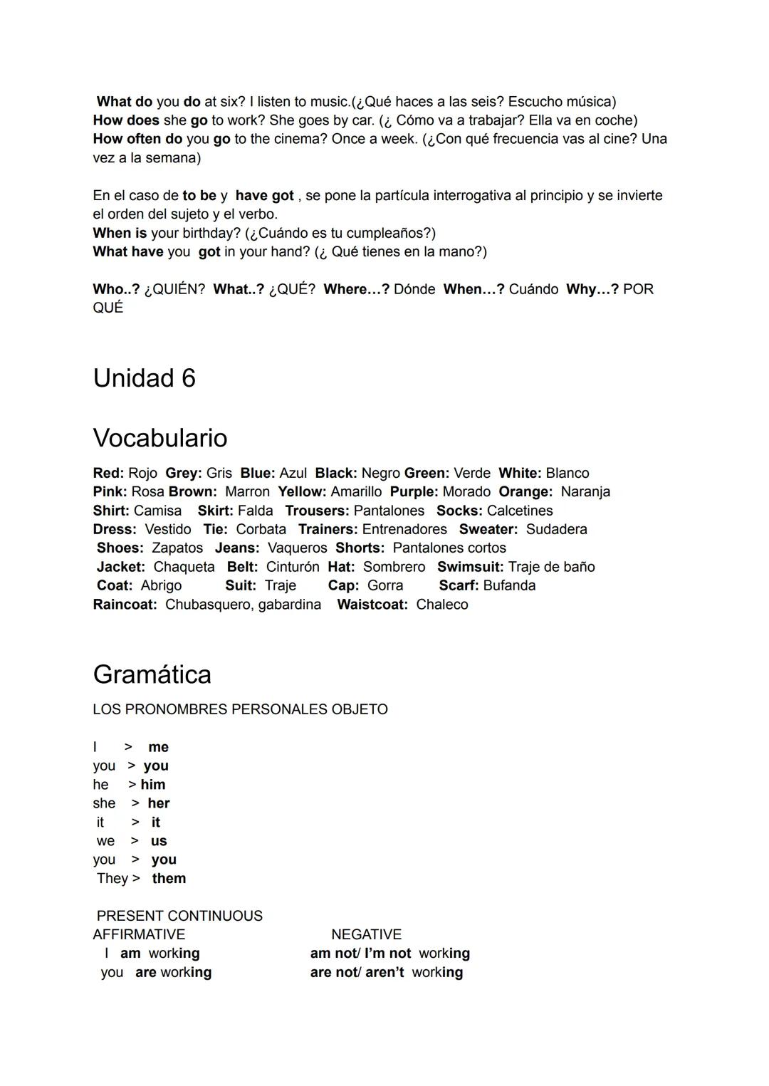 Unidad 1
Vocabulario
Chair: Silla
Dictionary: Diccionario
Pencil: Lápiz
Desk: Escritorio
Notebook: Cuaderno
Pen: Bolígrafo
Book: Libro
Boa