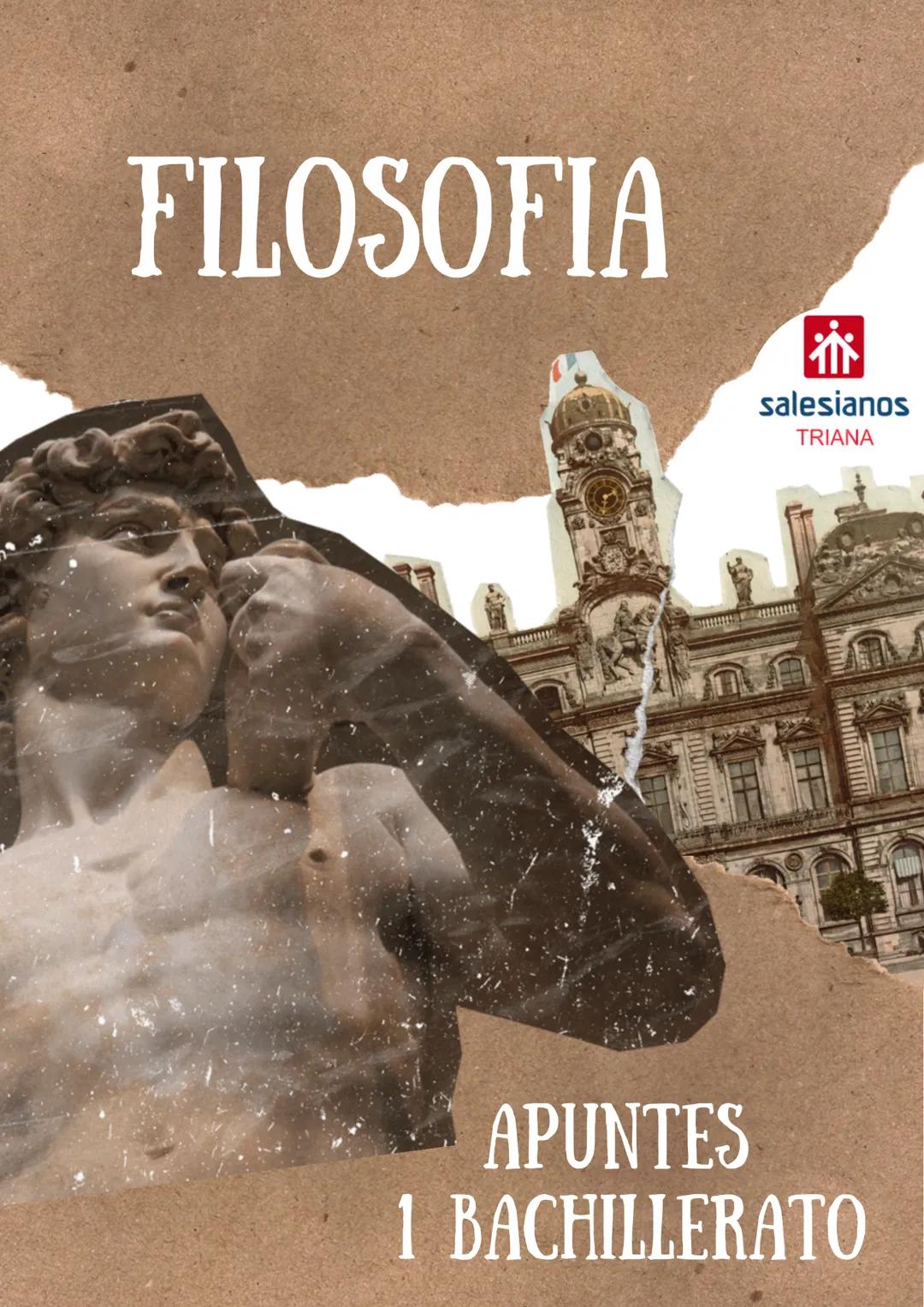 # FILOSOFIA
salesianos
TRIANA
APUNTES
1 BACHILLERATO # Avance del saber
Este surge un interrogante que puede resolverse
con una solución