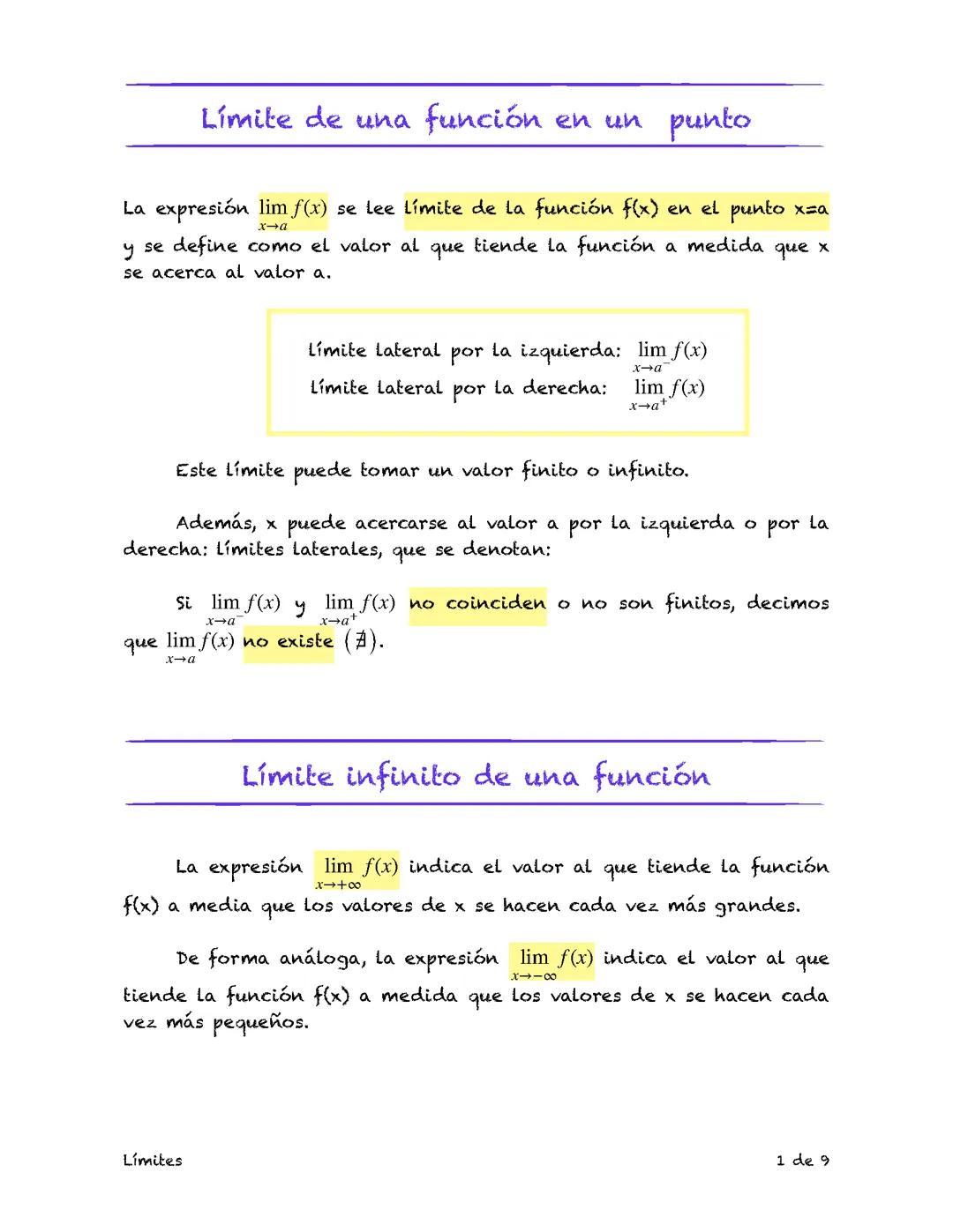 Apuntes de límites
