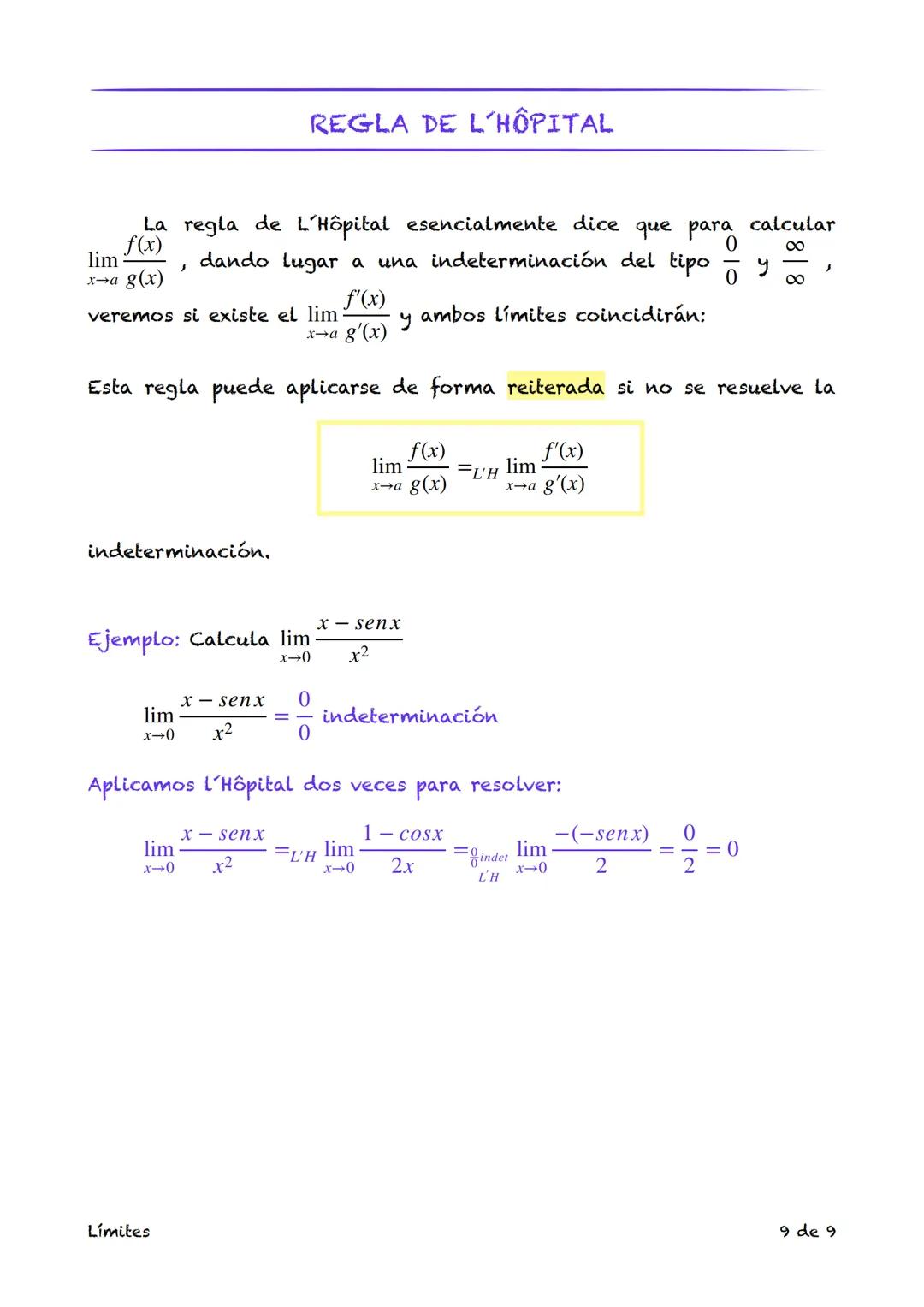 Límite de una función en un punto
La expresión lim f(x) se lee límite de la función f(x) en el punto x=a
x-a
y se define como el valor al qu
