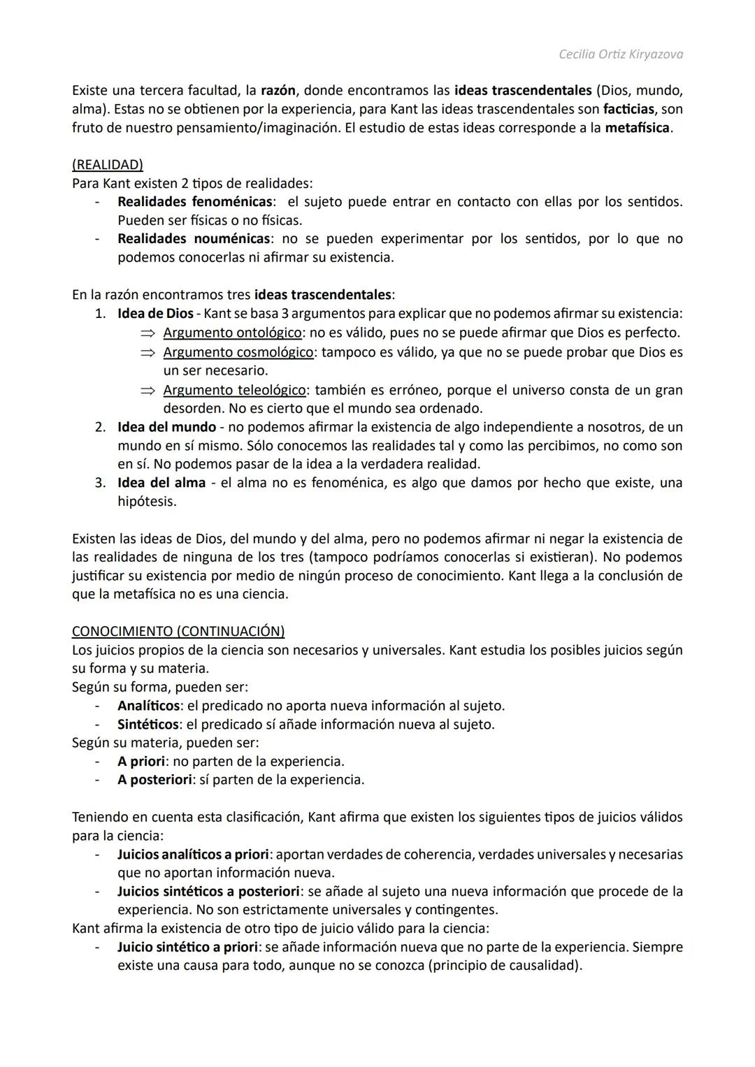 Cecilia Ortiz Kiryazova
UNIDAD 8. IMMANUEL KANT.
Introducción:
Kant (1724-1804) fue un autor prusiano ilustrado nacido en Königsberg (Imperi