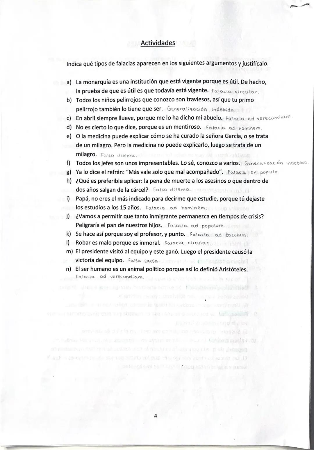 ARGUMENTOS LÓGICAMENTE VÁLIDOS Y FALACIAS FORMALES
En el argumento lógicamente válido, la conclusión se sigue de las premisas: si las
premis