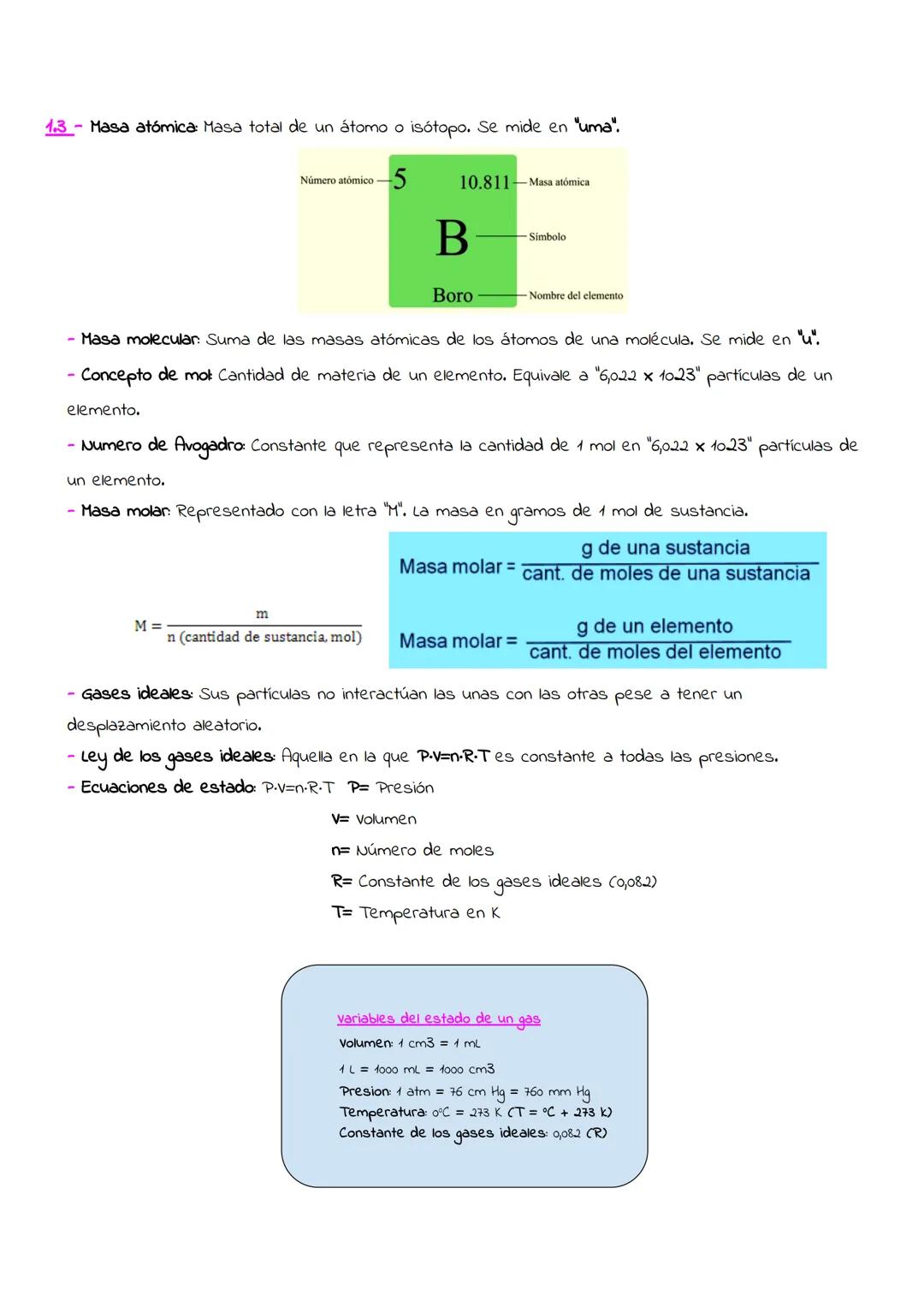 +
Química
24/25
Temario completo
* Tema 1
1.1 - Atomo: Parte más pequeña de una sustancia que no se puede descomponer químicamente. Los
átom