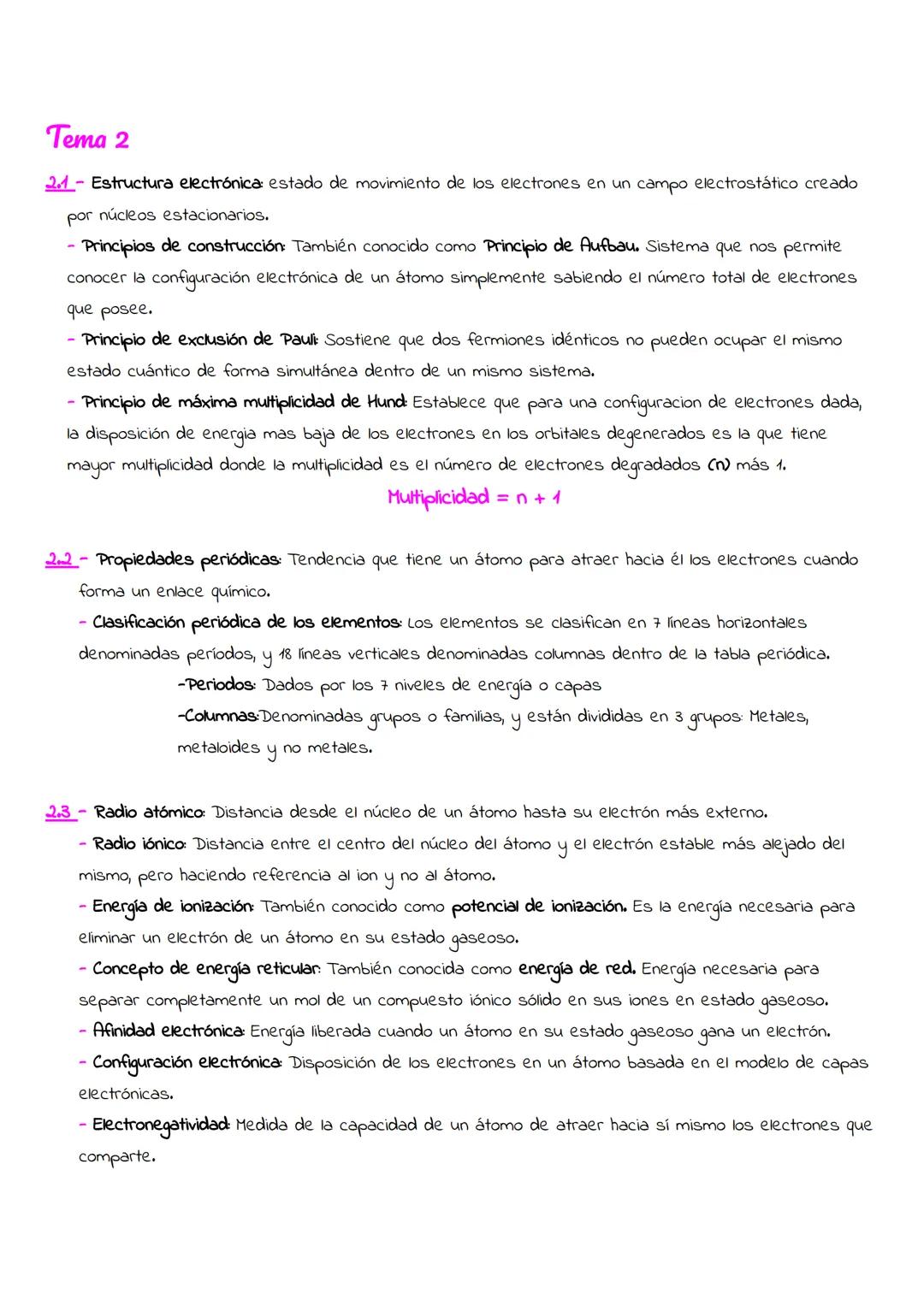 +
Química
24/25
Temario completo
* Tema 1
1.1 - Atomo: Parte más pequeña de una sustancia que no se puede descomponer químicamente. Los
átom