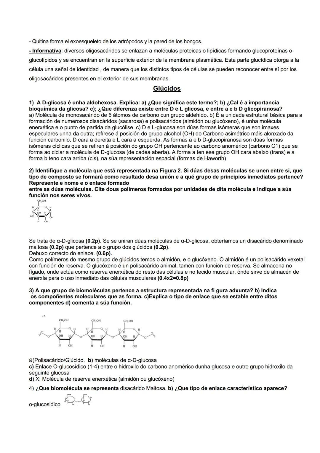 GLÚCIDOS
CARACTERISTICAS GENERALES
Los glúcidos son biomoléculas orgánicas que están formadas principalmente por C, H y O.
Su formula genera