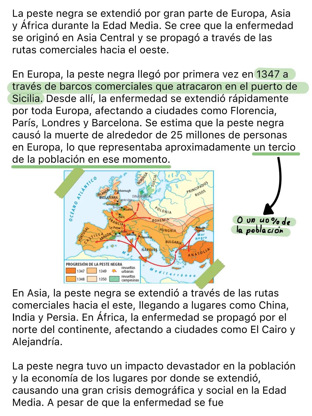 La Peste negra
La peste negra, también conocida como la peste bubónica,
fue una enfermedad altamente contagiosa causada por la
bacteria Yers