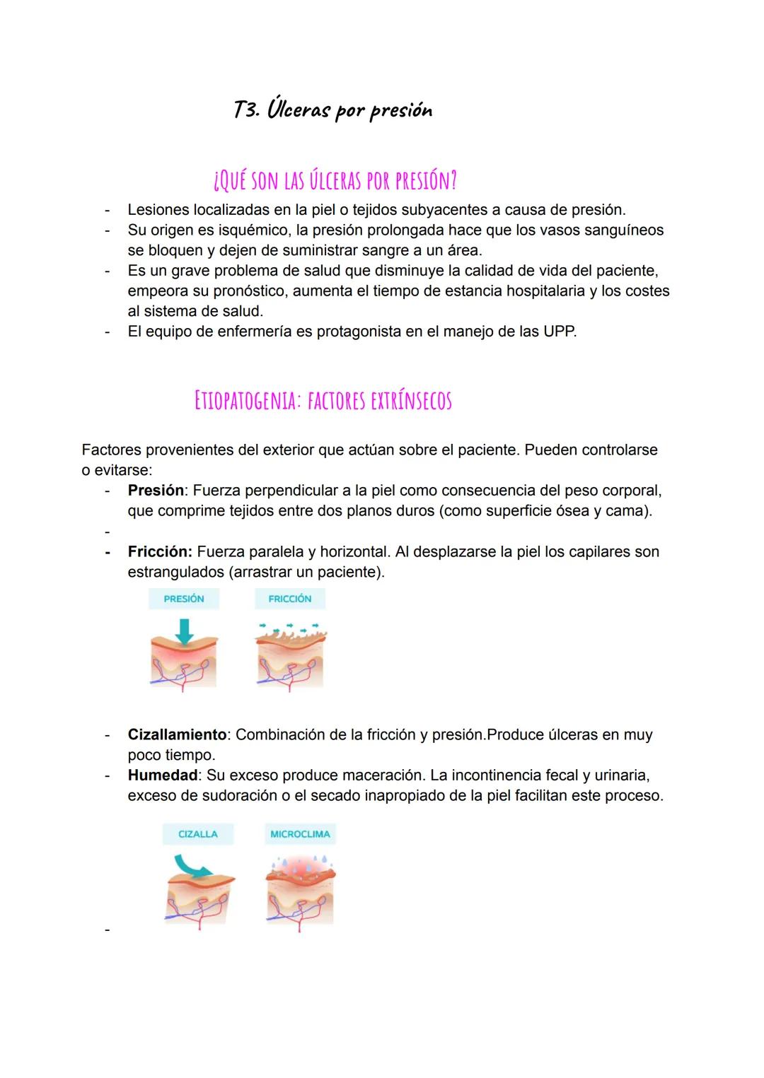 # T3. Úlceras por presión
## ¿QUÉ SON LAS ÚLCERAS POR PRESIÓN?
- Lesiones localizadas en la piel o tejidos subyacentes a causa de presión.