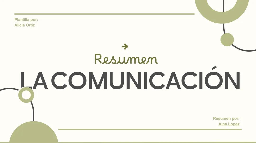Resumen de "La comunicación"