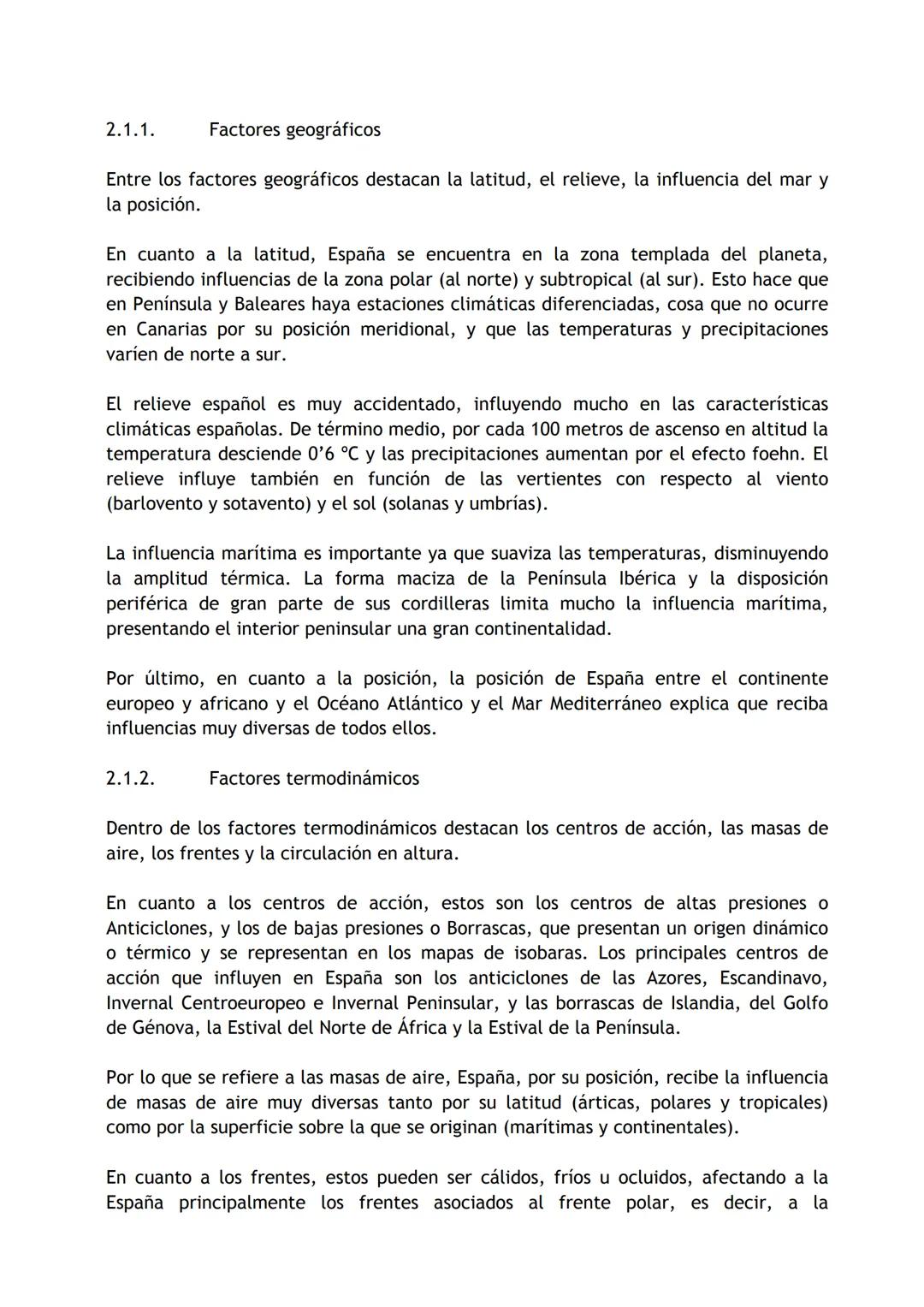 2324 GEOGRAFÍA - TEMA 3
EL CLIMA
1. INTRODUCCIÓN
2. ELEMENTOS Y FACTORES DEL CLIMA
2.1. Factores
2.1.1. Factores geográficos
2.1.2. Factores