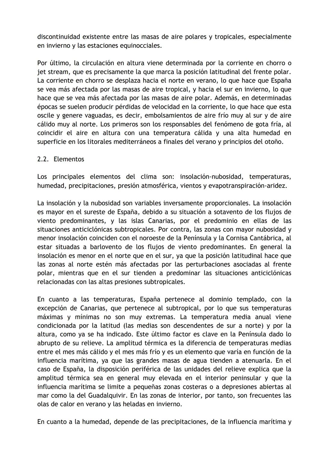 2324 GEOGRAFÍA - TEMA 3
EL CLIMA
1. INTRODUCCIÓN
2. ELEMENTOS Y FACTORES DEL CLIMA
2.1. Factores
2.1.1. Factores geográficos
2.1.2. Factores