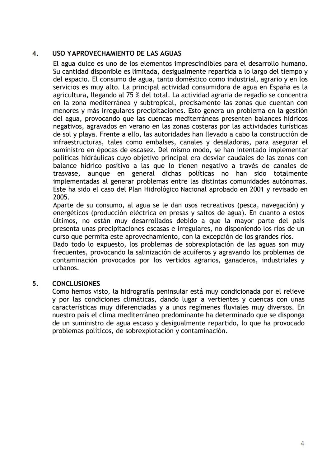 2324 GEOGRAFÍA - TEMA 4
LAS AGUAS Y LA RED HIDROGRÁFICA
1. INTRODUCCIÓN
2. LAS VERTIENTES HIDROGRÁFICAS Y LA RED FLUVIAL DE ESPAÑA
2.1. Las