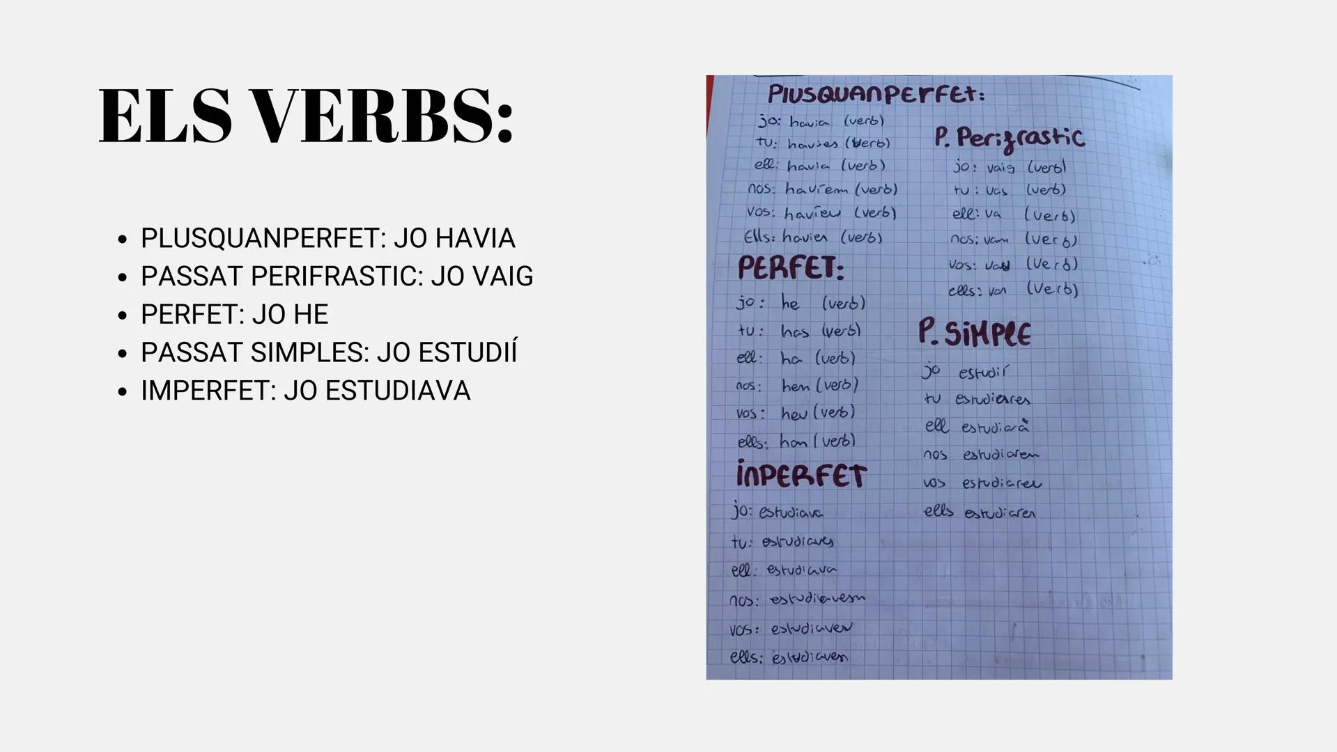 - $\longrightarrow$
# CATEGORIES
# GRAMATICALS
CATALÀ ASSIGNATURA
PAULA MORA
1 / 16
2N ESO # 9 CATEGORIAS GRAMATICALS
ELS VERBS (VARIAB