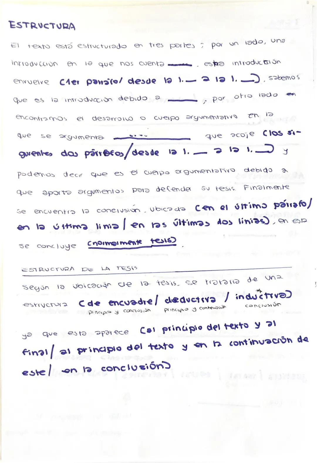 # ESTRUCTURA
EI texto está estructurado en tres portes : por un lado, una
Introducción en 1a que nos cuenta . estra introduction
envuelve C