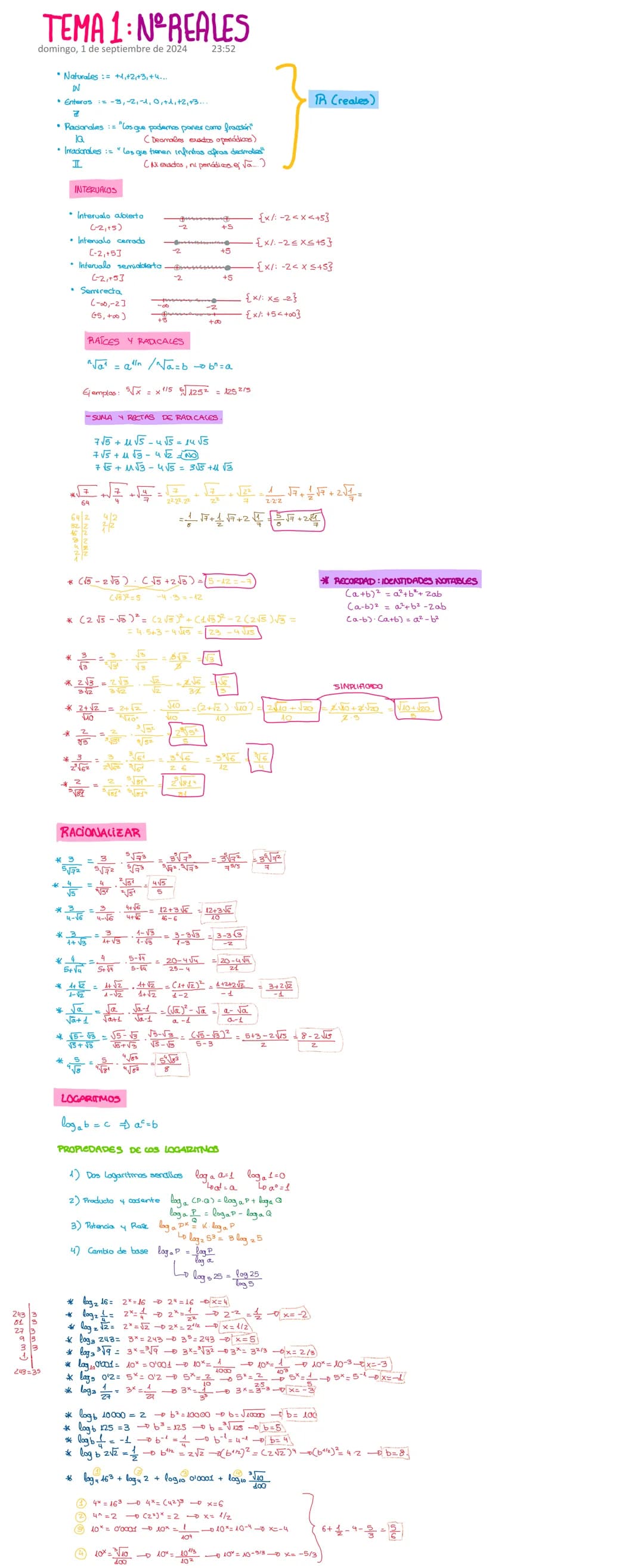 Tema 1 de mates de 4º de ESO – página 1