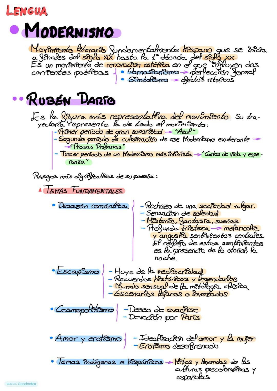 # LENGUA
• MODERNISHO
Movimiento literario Sundamentalmente hispana que se inicia
a Sinales del siglo XIX hasta la 1ª década del siglo xx.