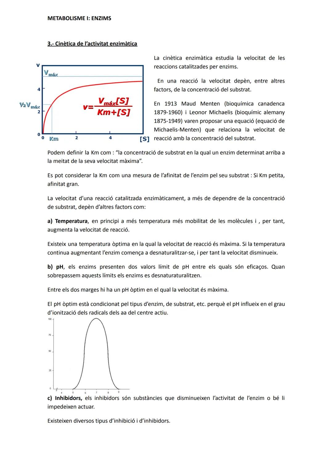 METABOLISME I: ENZIMS
1.- Introducció: conceptes bàsics
El metabolisme cel·lular és el conjunt de reaccions que tenen lloc a la cèl·lula.