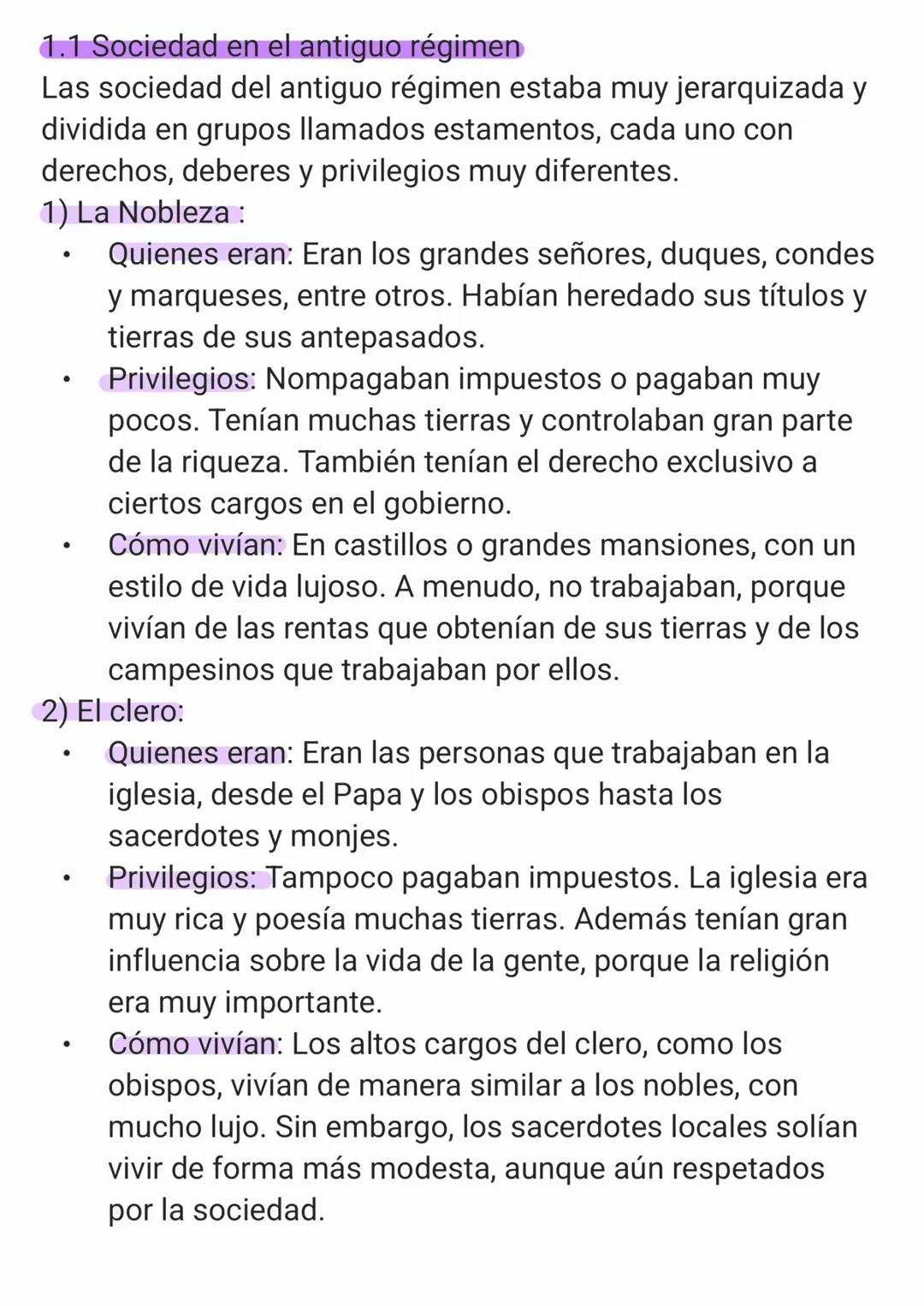 1.0 El antiguo régimen
El antiguo régimen era la forma en que estaban organizadas
las sociedades de Europa andes de las grandes
revoluciones