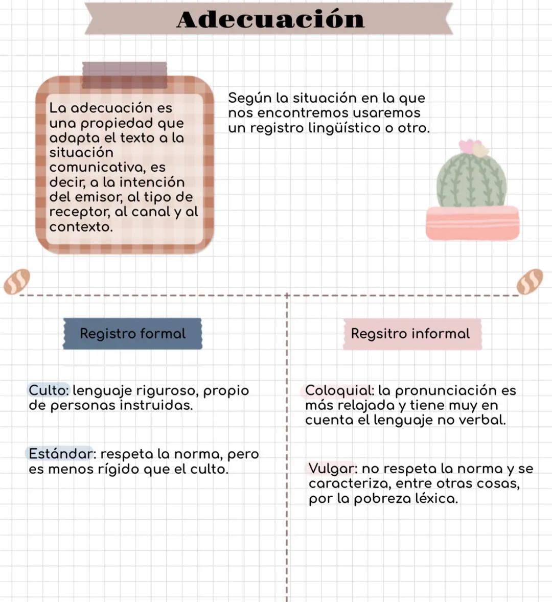 # Adecuación
La adecuación es
una propiedad que
adapta el texto a la
situación
comunicativa, es
decir, a la intención
del emisor, al tipo d