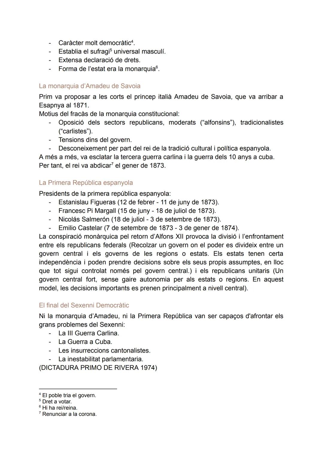 # LA RESTAURACIÓ BORBÒNICA
(1875-1898/1902)
• Antecedents del nou sistema:
- La fi de la Primera República (1873-1874)
- Manifest de Sandh