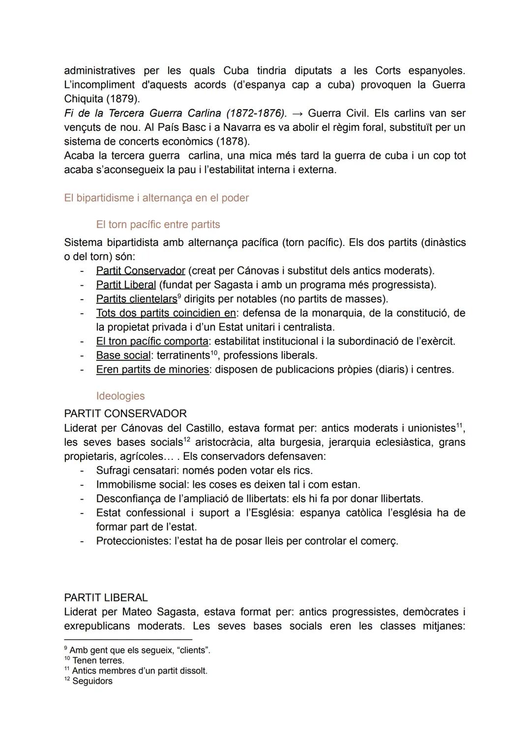 # LA RESTAURACIÓ BORBÒNICA
(1875-1898/1902)
• Antecedents del nou sistema:
- La fi de la Primera República (1873-1874)
- Manifest de Sandh